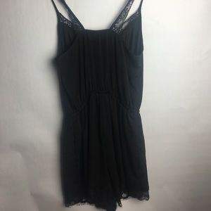 Hollister black lace romper